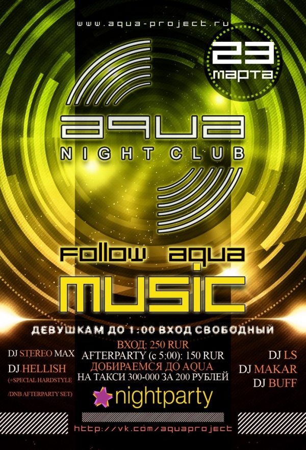 23.3.2013 | AQUA CLUB | FOLLOW AQUA MUSIC